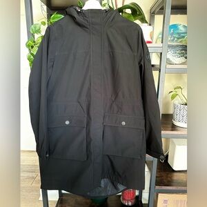 DKNY Water-Resistant Black Long-Line Hooded Parka NWТ Women’s size M MSRP $200